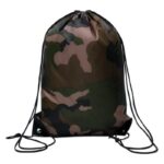 Luggage & Bags Camouflage Drawstring Non-Woven Backpack / Outdoor Marathon Sports Bag