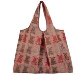 Other Gift Packaging Large Cartoon Foldable Shopping Bag / Waterproof Nylon Tote with Mickey Head Handle